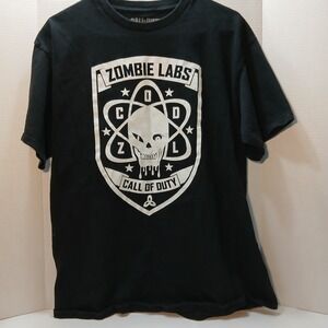 Call of Duty Black Ops T-Shirt Size L Zombie Labs Black Short Sleeve Size Large